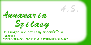 annamaria szilasy business card